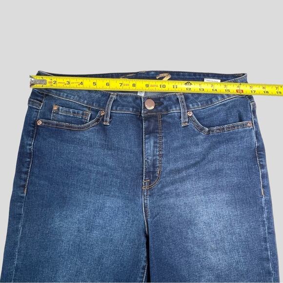 Seven7 Sunset Bermuda Denim Jean Short Size 14 DK Blue Wash - Picture 5 of 9